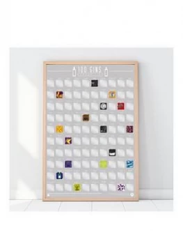 Image of 100 Gins To Try Scratch Poster