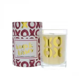 image of Candlelight Hugs & Kisses Wax Filled Pot Candle in Gift Box Prosecco Scent