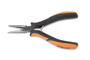 image of Beta Tools 1173BM Smooth Half-Round Long Nose Pliers 140mm Bi-Material