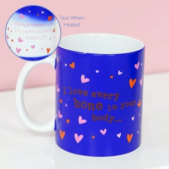 Image of For Your Eyes Only Heat Changing Mug - I Love Every Bone