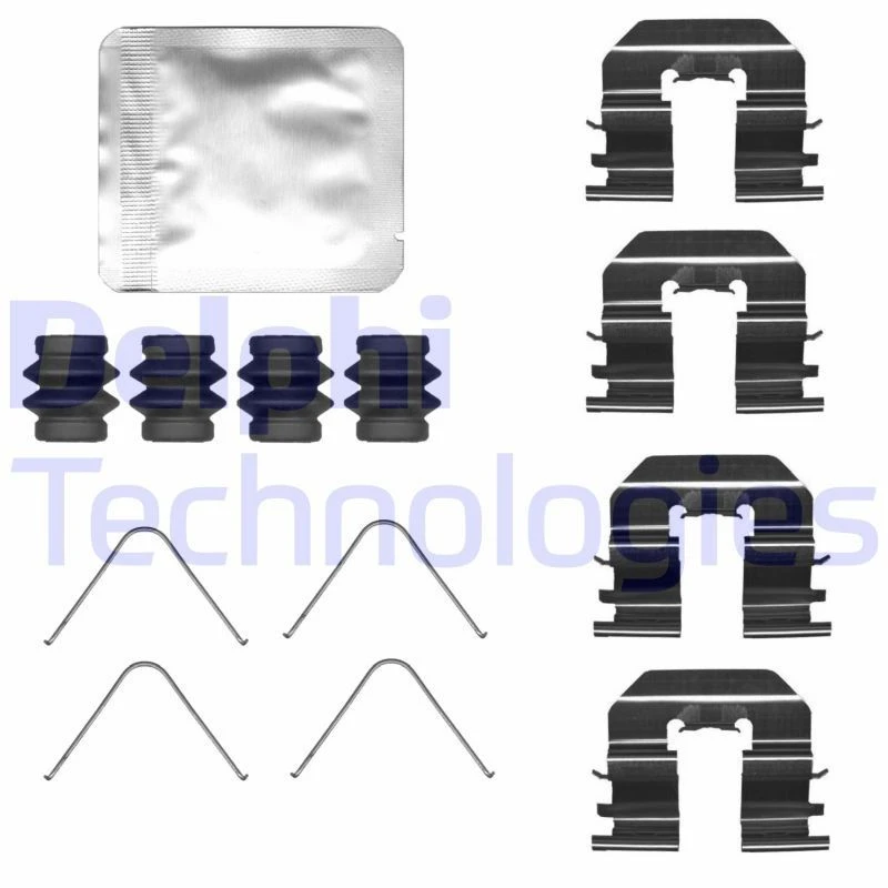 Image of DELPHI Brake pad fitting kit DELPHI LX0727