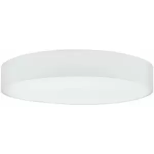 image of Loops - Flush Ceiling Light Colour White Circular Shade White Fabric Bulb E27 7x25W