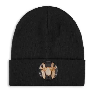 Image of MARVEL COMICS Spider-man: No Way Home Gold Logo Badge Turn up Beanie, Black (KC303345SPN)