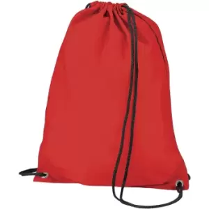 image of Budget Water Resistant Sports Gymsac Drawstring Bag (11 Litres) (Pack of 2) (One Size) (Red) - Bagbase