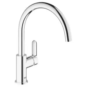 image of Grohe Chrome Effect Modern Kitchen Mixer Mixer Tap