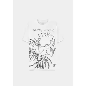 Image of Death Note T-Shirt Ryuk Graphic Art White Size L