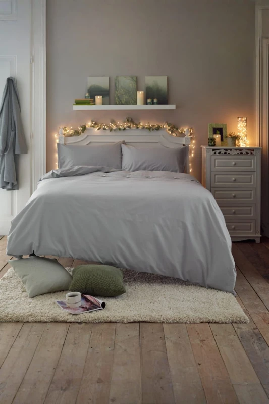 Image of Deyongs Deyongs Southwick Melange Look Duvet Cover Set - Soft & Breathable Bedding in Grey Size: King Grey King Unisex 5054990144218