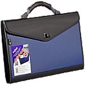 Image of Snopake Expanding File 13521 Foolscap Black, Blue Plastic