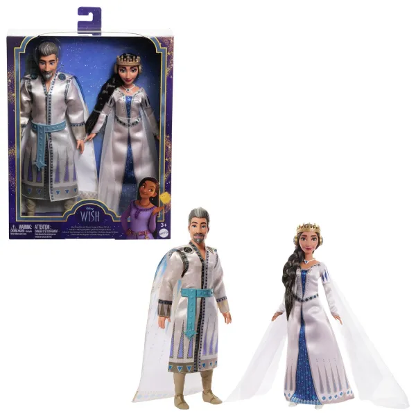 image of Disney Wish King Magnifico and Queen Amaya of Rosas 2-Pack