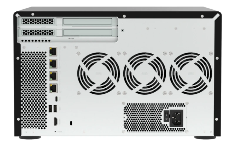 Image of QNAP 12-Bay QuTS hero NAS (8 x 3.5 SATA + 4 x U.2 NVMe slots) - AMD Ry