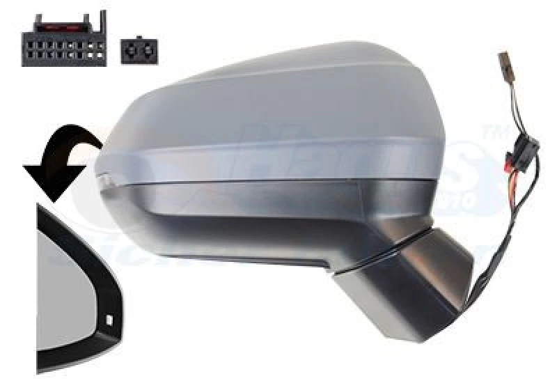 Image of VAN WEZEL Wing mirror VAN WEZEL 0372818