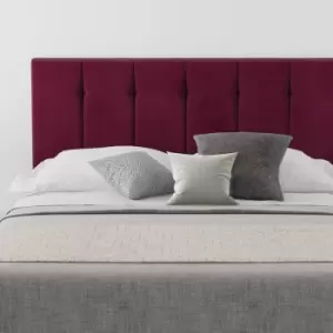 Image of Hepburn Upholstered Headboard, Plush Velvet, Berry - Headboard 60cm Size Single (90x190)