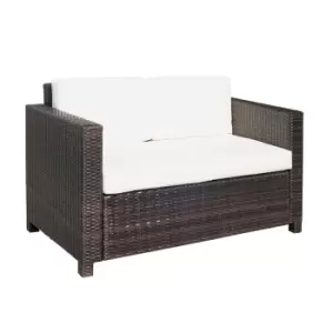 Image of Alfresco Rattan 2 Seater Sofa, Brown