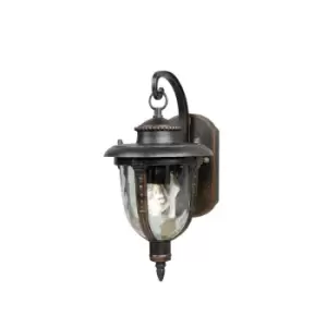 image of Outdoor IP44 Wall Light Weathered Bronze LED E27 100W d02503