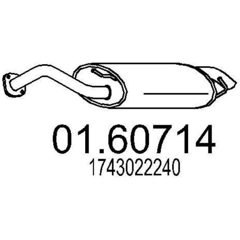 Image of MTS 01.60714 Rear silencer End Silencer (3437)