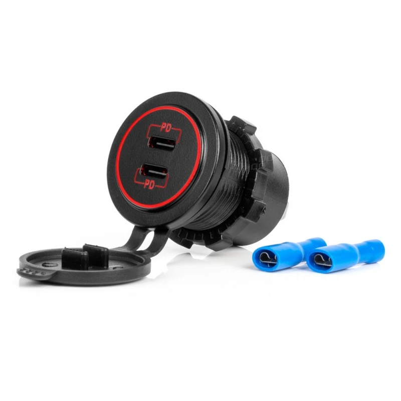 Image of AMiO 04223 Car mobile phone charger with moisture protection, Number of inlets/outlets: 2 Car mobile phone charger (100026)