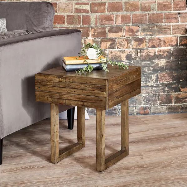 Image of Woburn 1 Drawer Lamp Table Brown