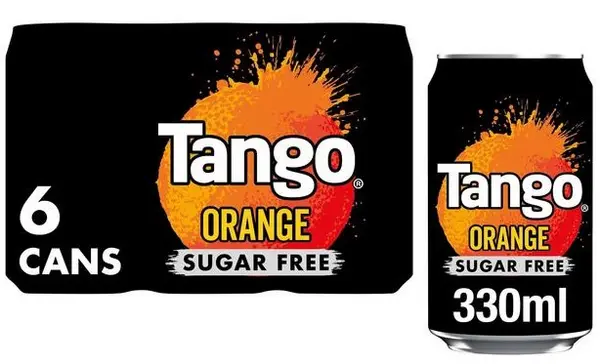 image of Tango Orange Sugar Free 330ml Cans 6 Pack