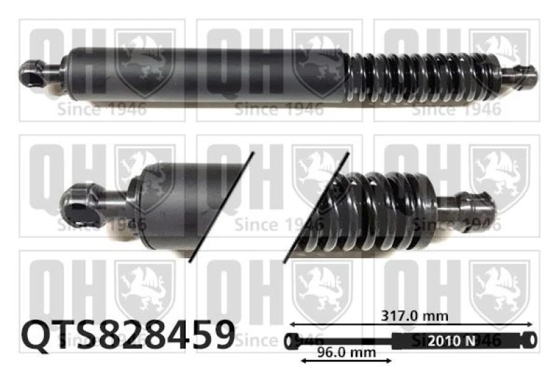 Image of QUINTON HAZELL Tailgate strut QUINTON HAZELL QTS828459