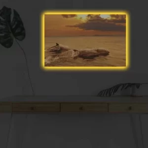 Image of 4570DHDACT-096 Multicolor Decorative LED Lighted Canvas Painting