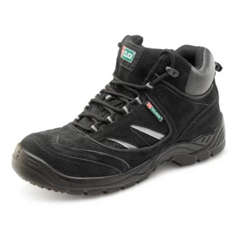 Image of Click Footwear Trainer Boot Steel Toecap PU Leather Size 13 Black Ref
