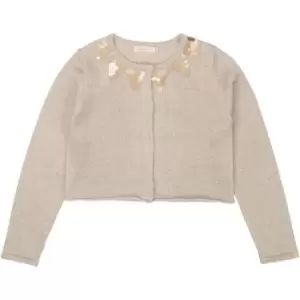 image of Billieblush Kids Girl Metallics Cardigan - Gold