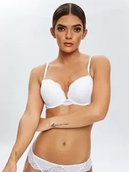 Image of Ann Summers Bras Sexy Lace Planet Moulded Boost Bra, White, Size 32A, Women