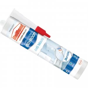 image of Unibond Anti-Mould Kitchen and Bathroom Sealant Transparent 274g