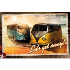 image of VW Camper Let's Get Away Maxi Poster