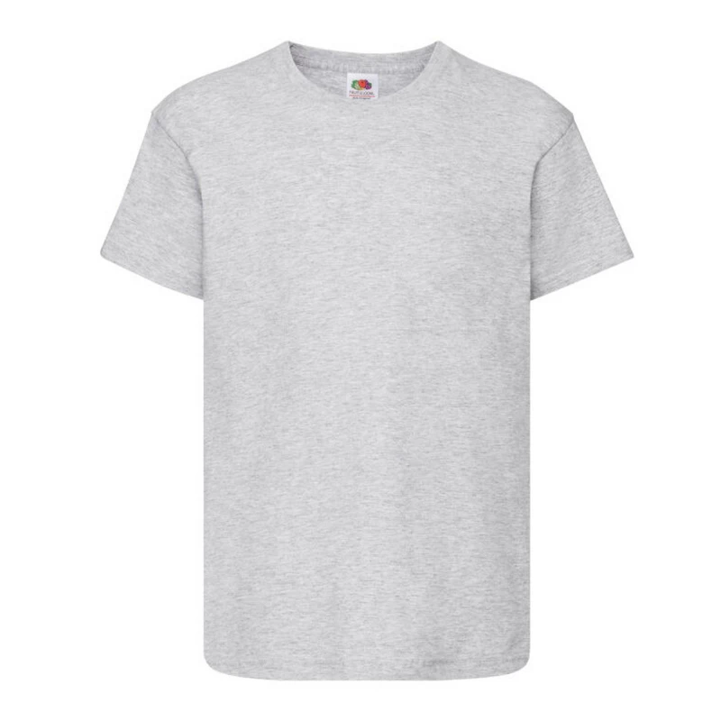 Image of Fruit of the Loom Original Cotton T-Shirt in Grey Size: 9 Years Grey Unisex 9 Years