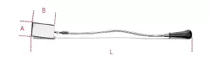 Image of Beta Tools 1715FL/A Flexible Inpection Mirror (Rectangular) 600mm 017150110