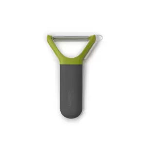 image of Joseph Joseph Y Shaped Peeler Green, Grey and White