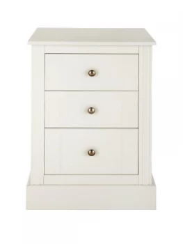 image of Consort Dover Ready Assembled 3 Drawer Bedside Cabinet