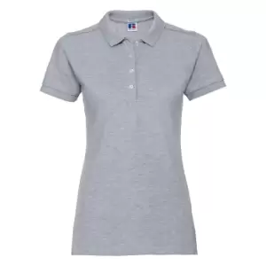 image of Russell Womens/Ladies Stretch Short Sleeve Polo Shirt (L) (Light Oxford)