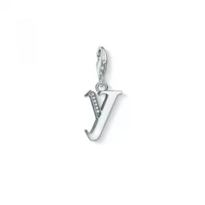 Image of Ladies Thomas Sabo Sterling Silver Charm Club Letter Y Charm