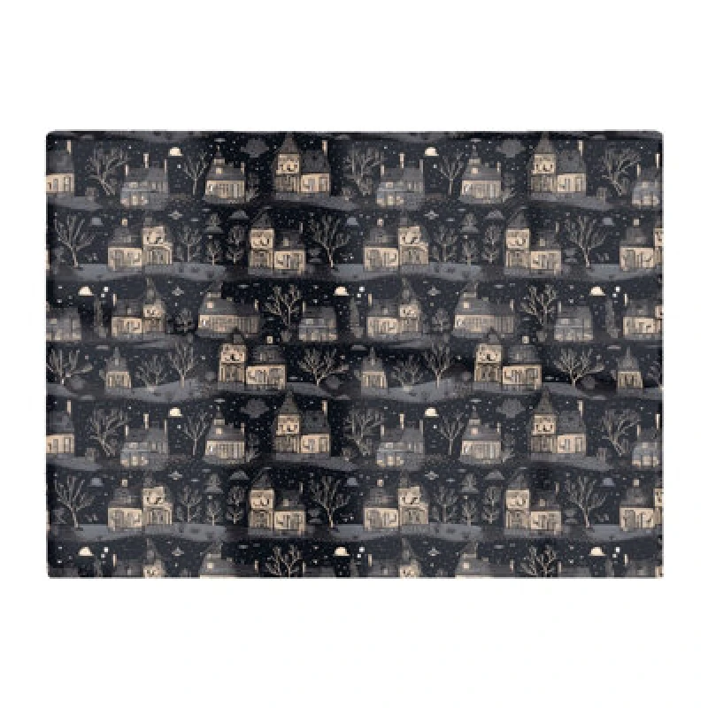 Image of Warren Reed Designer Spooky Haunted Houses Glass Chopping Board