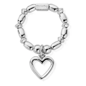 Image of ChloBo SRMR2007 Women's Mini Rice Open Heart Ring