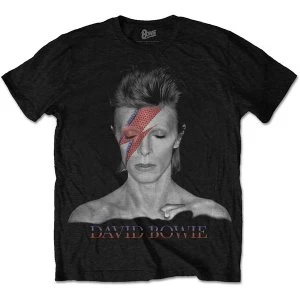 image of David Bowie - Aladdin Sane Unisex Small T-Shirt - Black