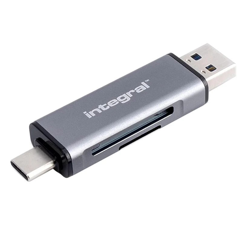 Image of Integral USB3.2 GEN1 3.1 GEN1 3.0 CARD READER TYPE A & TYPE C DUAL