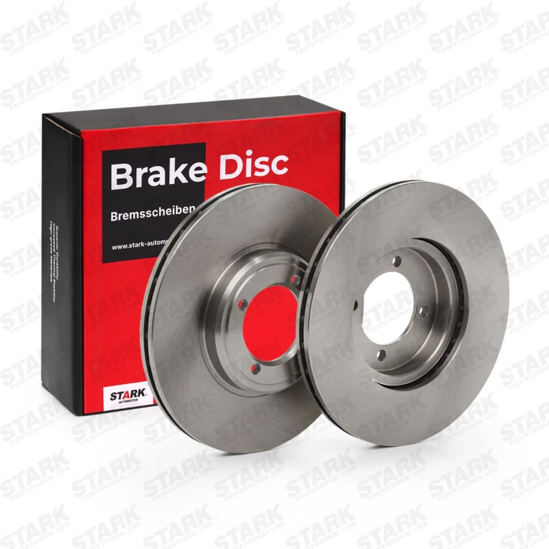 Image of STARK SKBD-0023388 Brake disc Front Axle, Vented, Cast Iron, Uncoated, Untreated, without bolts/screws Cast Iron Brake Disc (82)