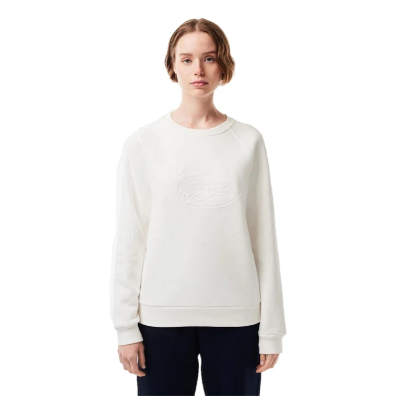 Image of Lacoste Womens Crew Sweatshirt Flour female 4 (32)
