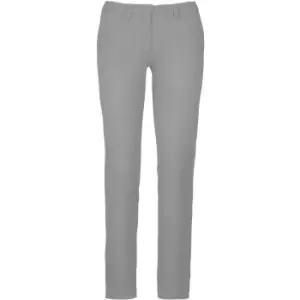 image of Kariban Womens/Ladies Chino Trousers (16 UK) (Fine Grey)