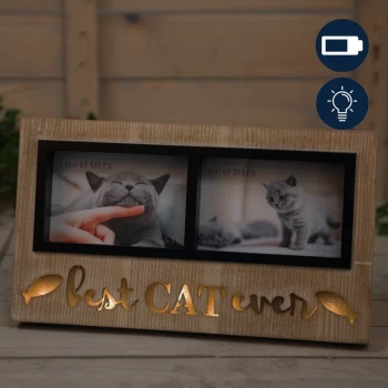 Image of 6" x 4" - Best of Breed Double Photo Frame - Cat