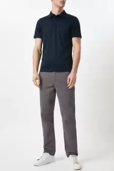 Image of Mens Regular Fit Charcoal Chino Trousers