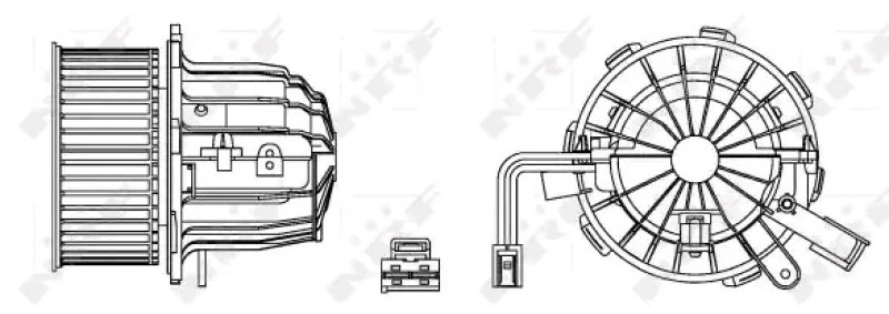 Image of NRF 34163 Blower Motor for left-hand drive vehicles, without integrated regulator Interior Blower (2669)