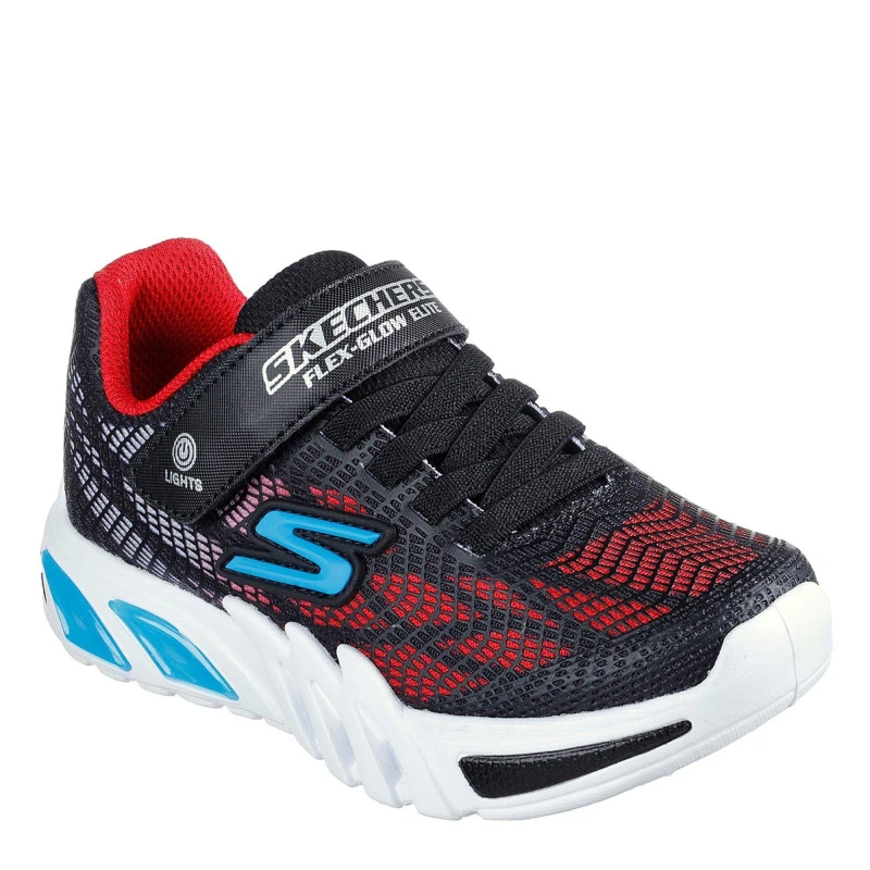 Image of Skechers Flex-Glow Child Boys Trainers - Black C10