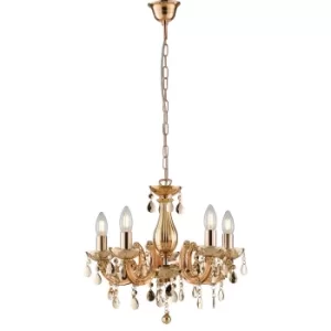 Image of HOUSTON 5 Light Chandeliers Copper 44x42cm