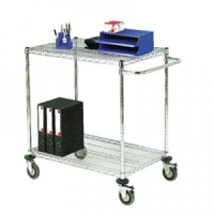 Image of Slingsby 2-Tier Chrome Mobile Trolley 373003