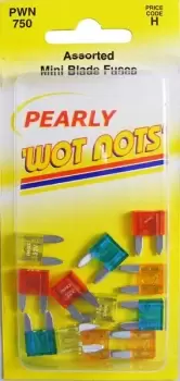 Image of Fuses - Mini Blade - Assorted - Pack Of 12 PWN750 WOT-NOTS