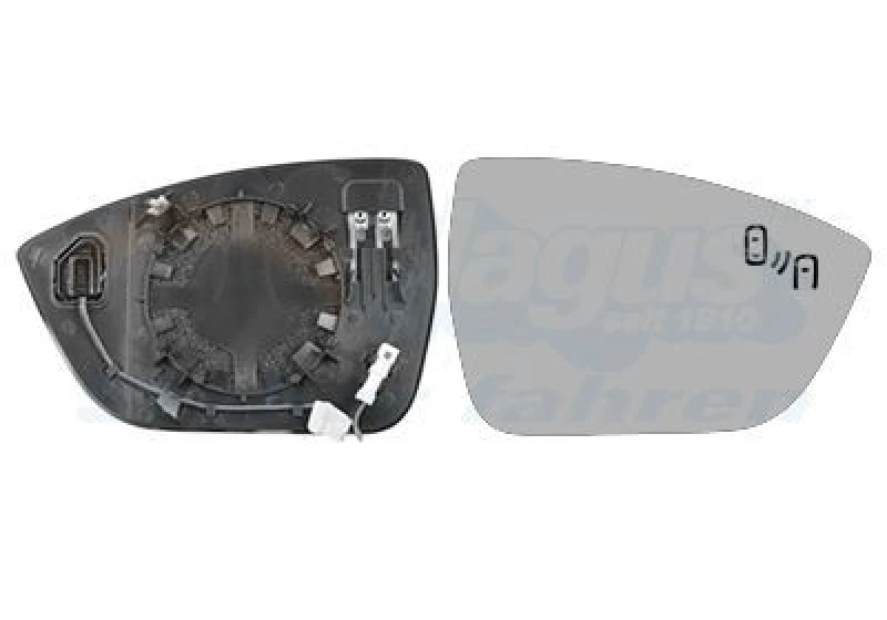 Image of VAN WEZEL Wing mirror glass VAN WEZEL 4907836